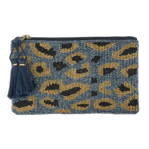 Canyon Blue Beaded Pouch