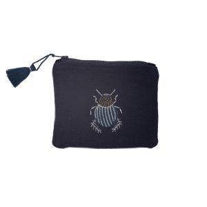 Beetle Embroidery Coin Purse