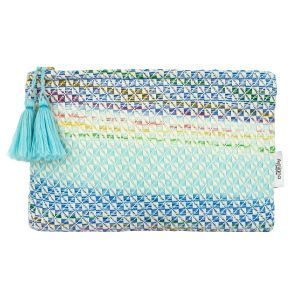Miami Pouch Blue and Turquoise 