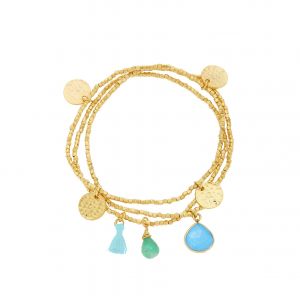 Ashiana Gemini Gold Charm Bracelet