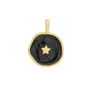 Black Star Coin Charm