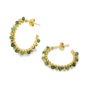 Mini Riva Green Jade Earrings 
