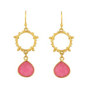 Allegra Pink Jade Earrings