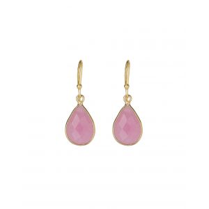 Ava Pink Jade Earrings 