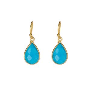 Ava Turquoise Gemstone Drop Earrings 