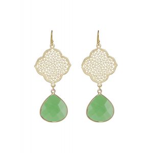 Alhambra Green Jade Earrings Green Jade