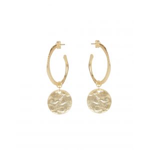 Esmeralda Hoop and Coin Earrings in Gold