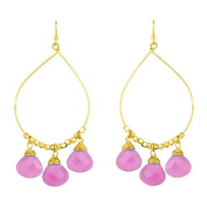 Bella Earrings Pink Jade 