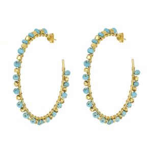 Riva Turquoise Hoop Earrings
