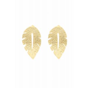 Laurel Leaf Earrings  Gold