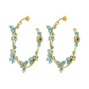 Odette Turquoise Hoop Earrings