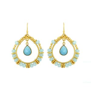 Turquoise Coralie Earrings 