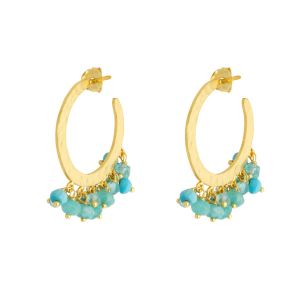 Marina Hoop Turquoise Earrings