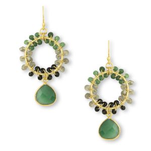 Talia  Dark Green Earrings