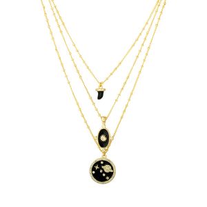 Maxwell Necklace black and gold