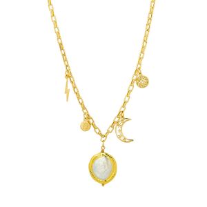 Dion Pearl Charm Necklace