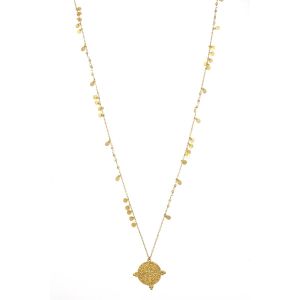 Santorini Long Gold Necklace