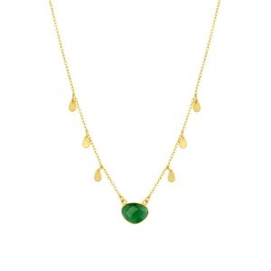 Summer Necklace Dark Green Jade