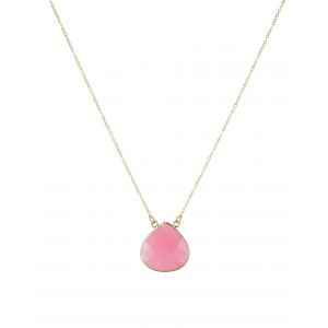Ashiana Pink Jade Pendant Necklace