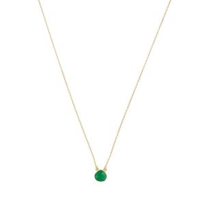 Cosmos Teardrop Necklace Green Onyx