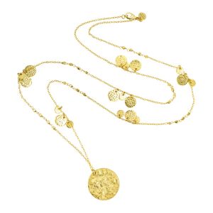 Boho Gold Pendant Necklace