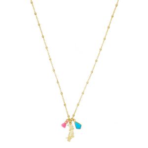 Cockatoo Charm Necklace Turquoise