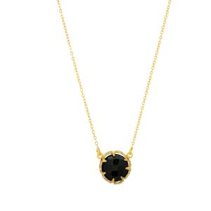 Petite Gemstone Necklace Black