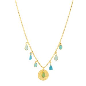 Valentina Turquoise Charm Necklace 
