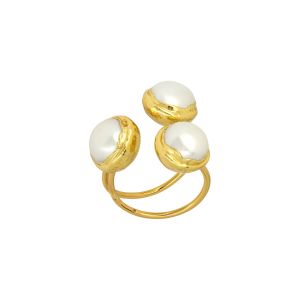 Sonia Pearl Ring White